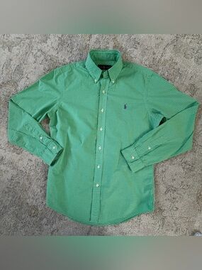 Ralph Lauren Green Check Button-Down Shirt